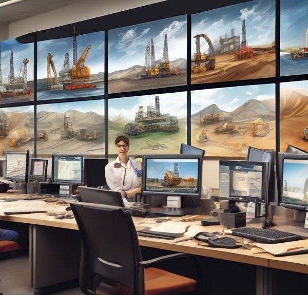 Create an image that showcases a variety of job opportunities at the Oil and Gas Development Company (OGDC). The scene should include a diverse group of professionals such as engineers, geologists, and technicians, working in a modern office setting adorned with OGDC branding. In the background, depict elements like oil rigs, drilling stations, and geological maps to emphasize the industry's focus. Add a banner that reads Exciting Career Opportunities at OGDC to tie it all together.