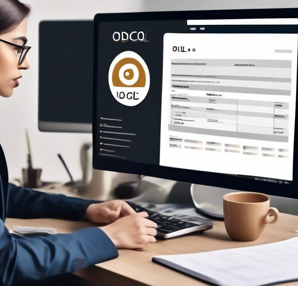 Create an image that depicts a person applying for a job online at Oil and Gas Development Company Limited (OGDCL). Show a modern, sleek computer setup with the OGDCL logo visible on the screen, and a person thoughtfully filling out an application form. Include elements such as a coffee mug, a notepad with job application written on it, and a calendar marked with important dates. The background should be a tidy, professional home office environment.