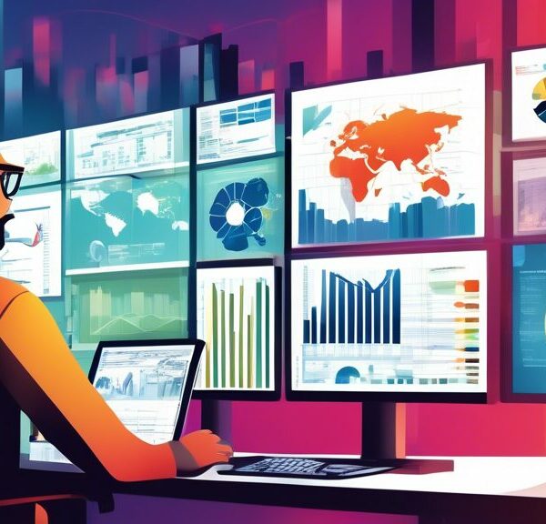 Create an image featuring a professional setting with financial analysts examining detailed financial statements on multiple screens and printouts. Include visual representations of balance sheets, income statements, and financial graphs. The backdrop should include the OGDCL logo and thematic elements related to the oil and gas industry, such as drilling rigs or gas pipelines.